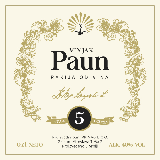 Vinjak Paun 5 - PRIMAG rakije